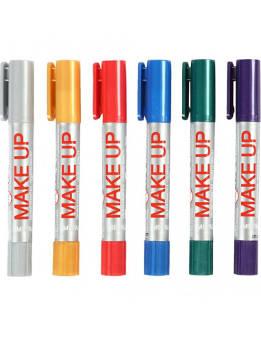 POCKET MAKE UP METALLIC 6 COLORES SURTIDOS...