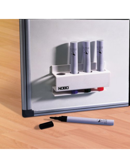 PORTA ROTULADORES MAGNETICO CAPACIDAD 4 ROTULADORES 8X12X3,2 CM. NOBO 3503846