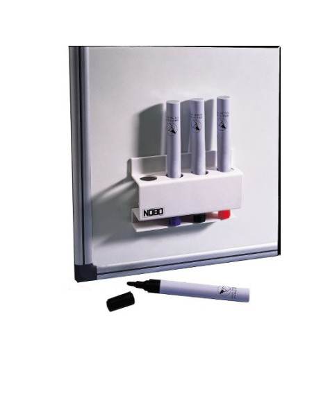 PORTA ROTULADORES MAGNETICO CAPACIDAD 4 ROTULADORES 8X12X3,2 CM. NOBO 3503846