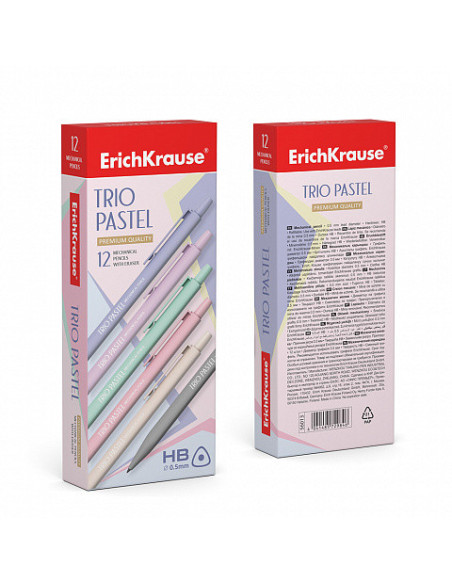 PORTAMINAS TRIO PASTEL 0.5 MM, HB ERICH KRAUSE 56013