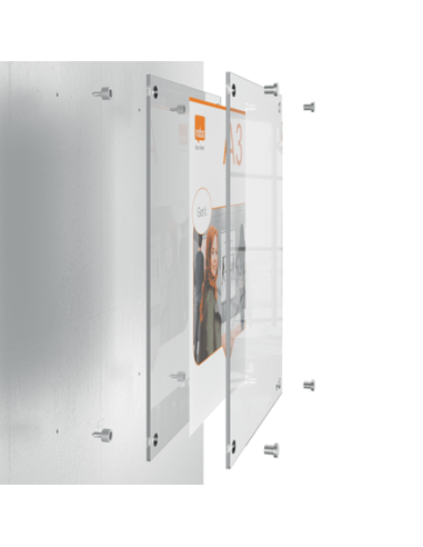 PORTAPOSTER ACRÍLICO TRANSPARENTE MURAL A3 NOBO...