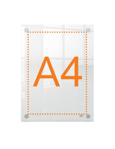 PORTAPOSTER ACRÍLICO TRANSPARENTE MURAL A4 NOBO...