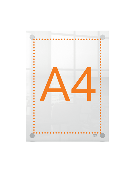 PORTAPOSTER ACRÍLICO TRANSPARENTE MURAL A4 NOBO 1915591