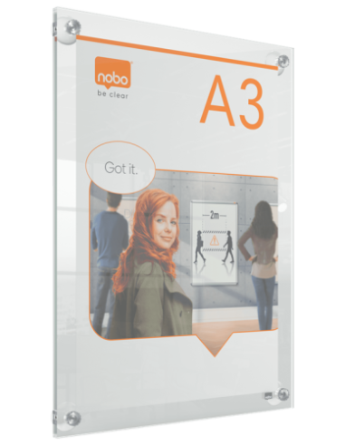 PORTAPOSTER ACRÍLICO TRANSPARENTE MURAL...