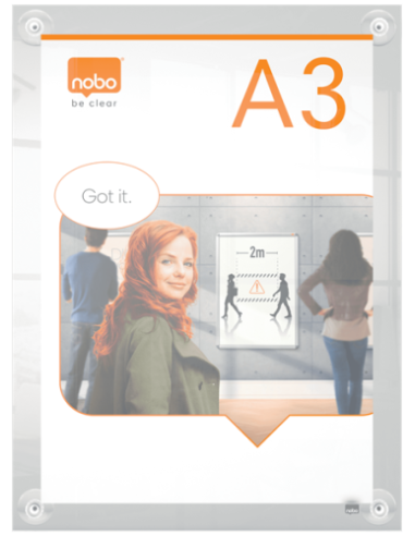 PORTAPOSTER ACRÍLICO TRANSPARENTE MURAL...