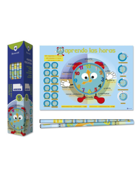 POSTER APRENDO LAS HORAS 70X100 CM BISMARK 329289