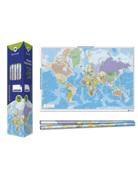 POSTER MAPAMUNDI 70X100 CM BISMARK 328694