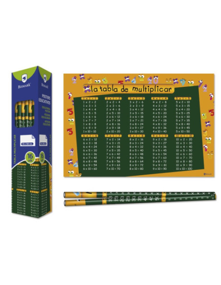 POSTER TABLAS DE MULTIPLICAR 70X100 CM BISMARK 328697