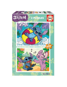 CAJA PUZZLE 2X100 STITCH EDUCA BORRAS 19998