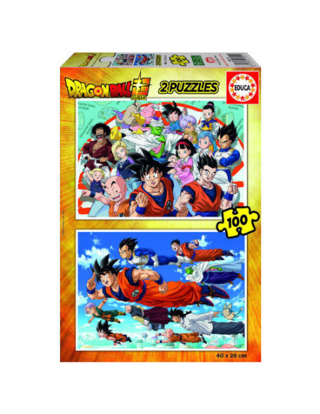 PUZZLE 2x100 DRAGON BALL DE 6-8 AÑOS EDUCA BORRAS 18214