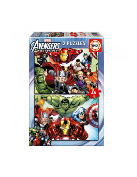 PUZZLE 2x48 AVENGERS DE 3-6 AÑOS EDUCA BORRAS 15932