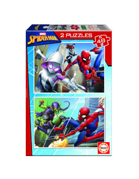 PUZZLE 2x48 SPIDER-MAN DE 4-6 AÑOS EDUCA BORRAS 18099