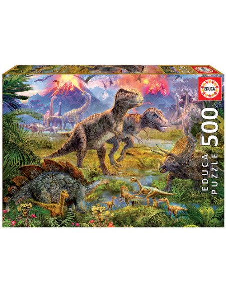 PUZZLE 500 PIEZAS ENCUENTRO DE DINOSAURIOS EDUCA 15969