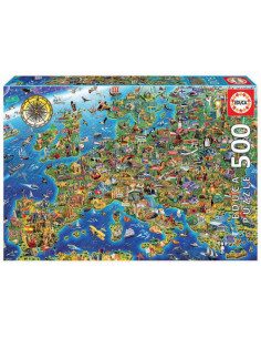 PUZZLE 500 PIEZAS MAPA DE EUROPA EDUCA 17962