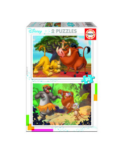 PUZZLE INFANTIL 2x20 DISNEY ANIMALS DE 3-5 AÑOS EDUCA BORRAS 18103