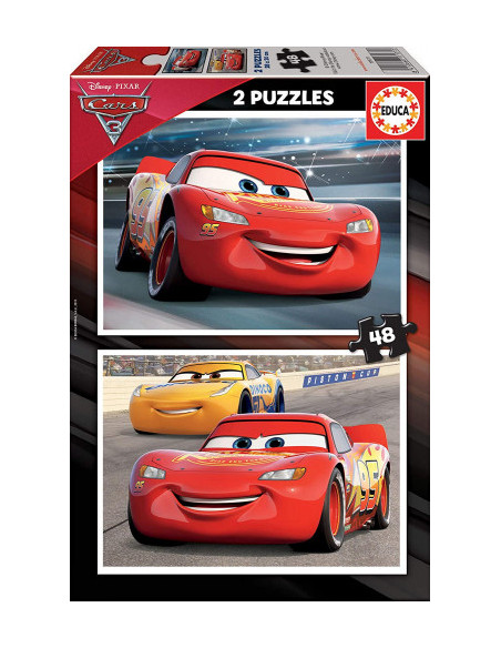 PUZZLE INFANTIL 2X48 CARS 3 DE 4-6 AÑOS EDUCA BORRAS 17177