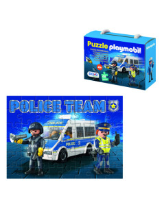 CAJA DE PUZZLE - 48 PIEZAS - PLAYMOBIL - MODELO POLICE DOHE 65012