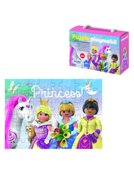 CAJA DE PUZZLE - 48 PIEZAS - PLAYMOBIL - MODELO PRINCESS DOHE 65014