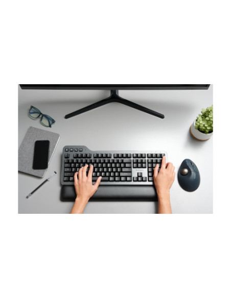 RATON INALAMBRICO TRACKBALL RECARGABLE  TB550 PROFIT ERGO NEGRO-PLATA KENSINGTON K72196WW