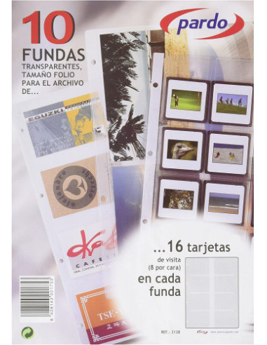 RECAMBIO DE 10 FUNDAS CON 16 TARJETAS POR FUNDA PARDO 212800