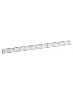 REGLA PLANA TRANSPARENTE EN PLASTICO INYECTADO GRADUADO Y BISELADO 60 CM. FAIBO 41160