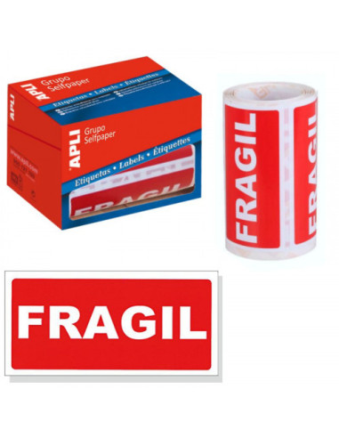 ROLLO 200 ETIQUETAS "FRAGIL" 296 APLI