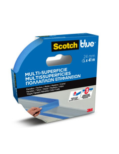 ROLLO CINTA ADHESIVA DE ENMASCARAR PINTOR SCOTCHBLUE MULTISUPERFICIE 24MM X 41M SCOTCH 7100289922