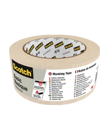 ROLLO CINTA ADHESIVA DE ENMASCARAR PINTOR BASIC 48MM X 50M SCOTCH 7100334410