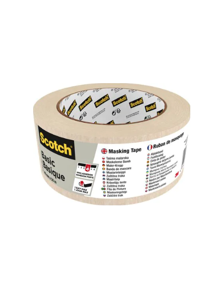 ROLLO CINTA ADHESIVA DE ENMASCARAR PINTOR BASIC 48MM X 50M SCOTCH 7100334410