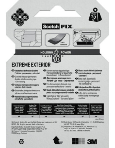 ROLLO CINTA DE MONTAJE DOBLE CARA EXTREME...