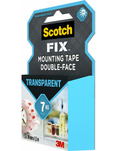 ROLLO CINTA DE MONTAJE DOBLE CARA TRANSPARENTE...