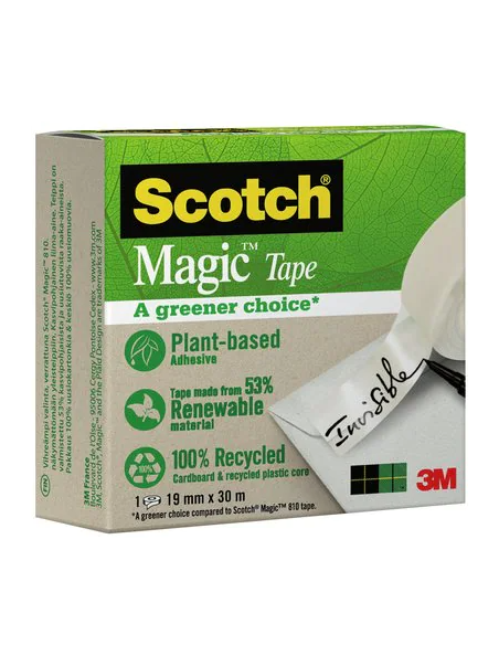 ROLLO CINTA INVISIBLE 19MM X 33M MAGICDE ORIGEN VEGETAL CAJA CARTÓN 9-1930R SCOTH 7100044086