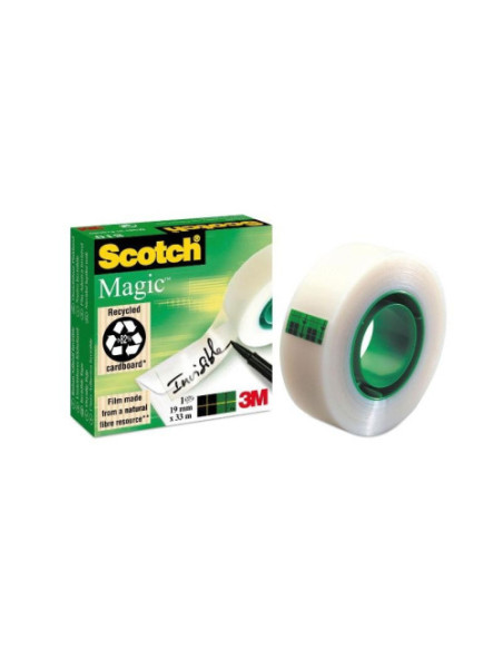ROLLO CINTA INVISIBLE 19MM X 66M MAGICCAJA CARTÓN 810/1966 SCOTH 7100027117