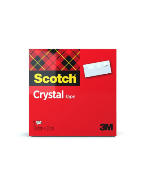 ROLLO CINTA TRANSPARENTE 19MM X 33M CRYSTAL 600/1933 CAJA CARTÓN SCOTH 7100027387