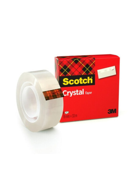 ROLLO CINTA TRANSPARENTE 19MM X 33M CRYSTAL 600/1933 CAJA CARTÓN SCOTH 7100027387
