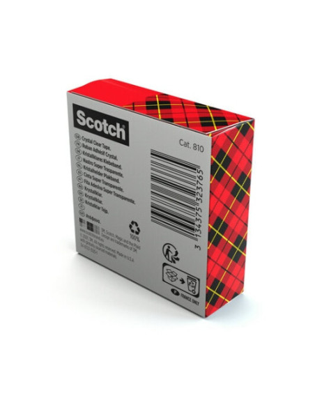 ROLLO CINTA TRANSPARENTE 19MM X 33M CRYSTAL 600/1933 CAJA CARTÓN SCOTH 7100027387