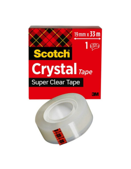 ROLLO CINTA TRANSPARENTE 19MM X 33M CRYSTAL 600/1933 CAJA CARTÓN SCOTH 7100027387