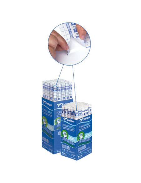 ROLLO FORRO DE LIBROS 80 MICRAS ADHESIVO REPOSICIONABLE 0