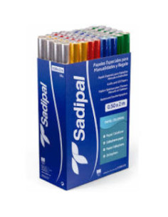 ROLLO PAPEL CELOFÁN SEMIPERFORADO HOJA 50X65 CM 30 GR. TRANSPARENTE SADIPAL 12508