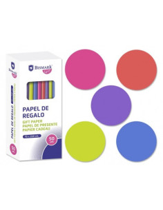 ROLLO PAPEL DE REGALO NEON 70X200 CM BISMARK 328713