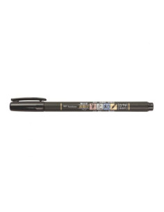 ROTULADOR BASE AGUA PUNTA ELÁSTICA BLANDA NEGRO TOMBOW WS-BS-1P 2
