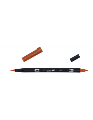 ROTULADOR DOBLE PUNTA PINCEL COLOR BURNT SIENNA TOMBOW ABT-947