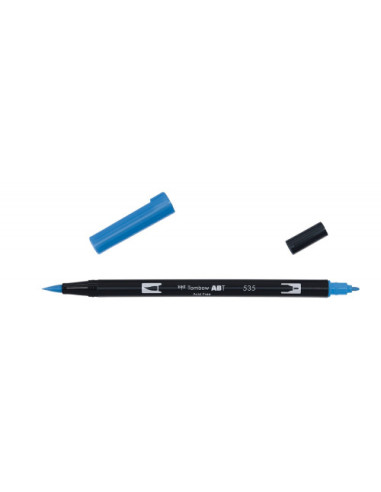 ROTULADOR DOBLE PUNTA PINCEL COLOR COBALT BLUE TOMBOW ABT-535