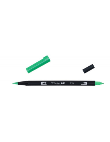 ROTULADOR DOBLE PUNTA PINCEL COLOR GREEN TOMBOW ABT-296