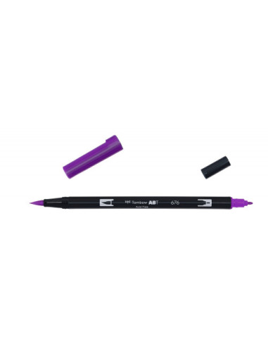 ROTULADOR DOBLE PUNTA PINCEL COLOR ROYAL PURPLE TOMBOW ABT-676