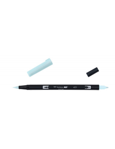 ROTULADOR DOBLE PUNTA PINCEL COLOR SKY BLUE TOMBOW ABT-451