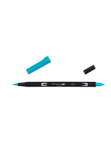 ROTULADOR DOBLE PUNTA PINCEL COLOR TURQUOISE TOMBOW ABT-443