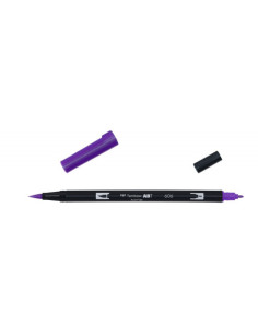ROTULADOR DOBLE PUNTA PINCEL COLOR VIOLET TOMBOW ABT-606