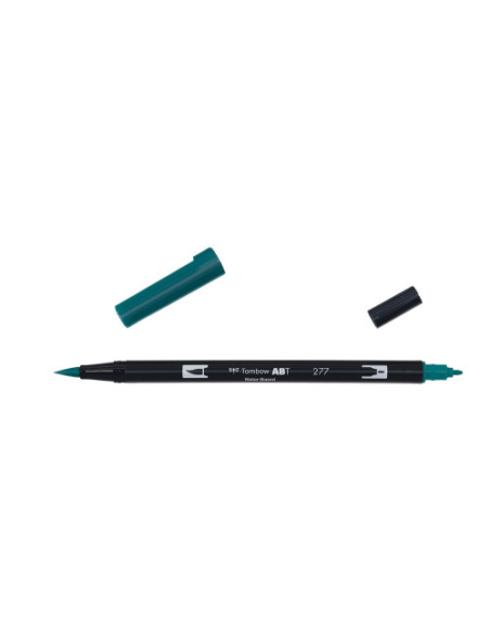 ROTULADOR DOBLE PUNTA PINCEL DUAL BRUSH-277 - COLOR DARK GREEN. TOMBOW ABT-277