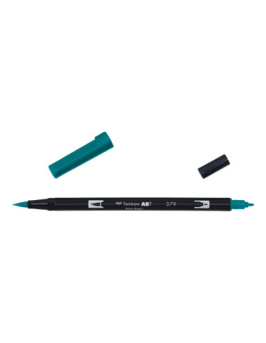 ROTULADOR DOBLE PUNTA PINCEL DUAL BRUSH-379 - COLOR JADE GREEN. TOMBOW ABT-379